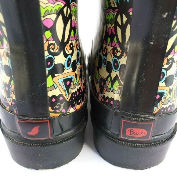 The Sak Sakroots Rhythm Peace Rubber Rain Boots - Picture 6 of 7